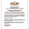 CHOBE | Renewal of cautionary announcement